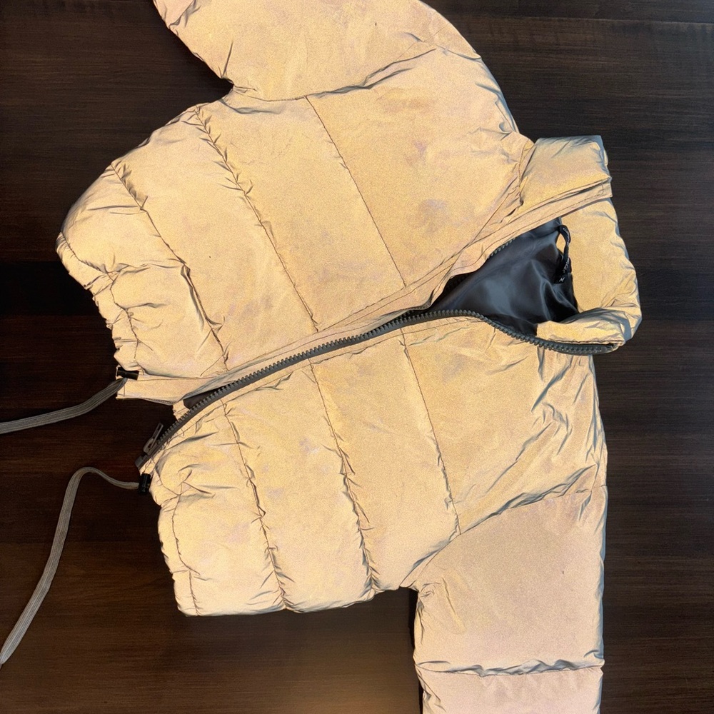 Reflective Puffer Jacket - Light Gray - image 1